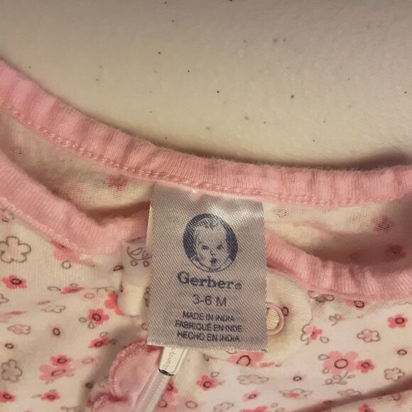 Kyle & Deena and Gerbers Footie Sleepers Unicorns & Flowers Sz 3-6 mo - Picture 5 of 6